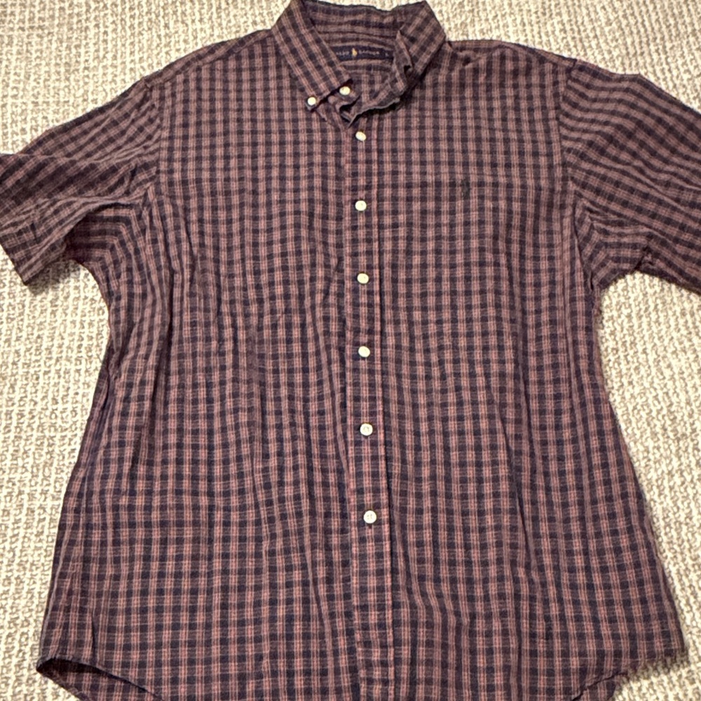 Ralph Lauren Blue Label Men's Checkered Button Down Shirt